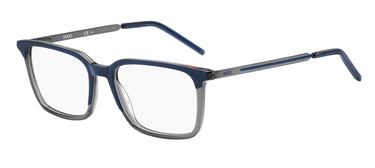 Premium Men Hugo Eyeglasses: HG 1125 - Blue Grey - SpecSMART Eye Clinic (Diagonal View)